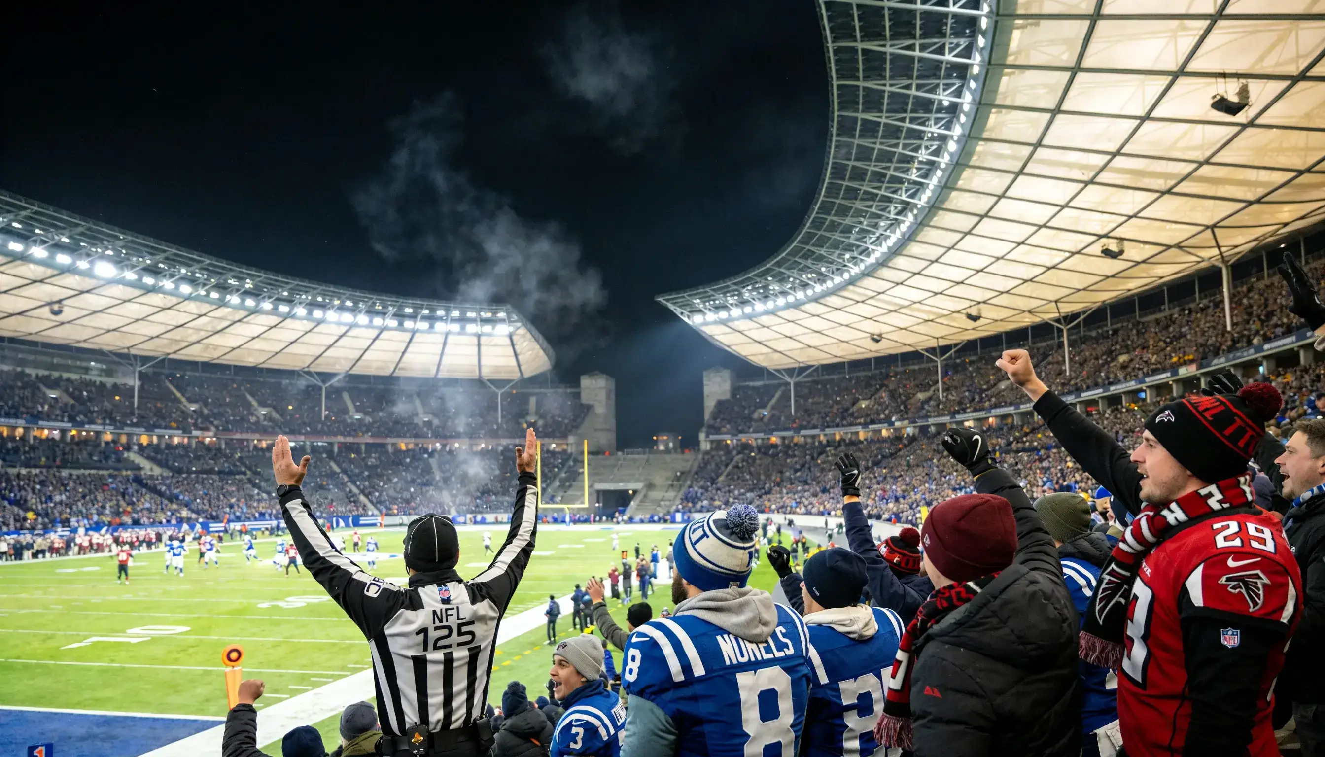 NFL-Fans im Olympiastadion Berlin beim Indianapolis Colts gegen Atlanta Falcons Game 2025